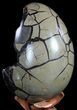 Septarian Dragon Egg Geode - Black Crystals #56395-3
